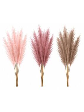 Dusty Pink Pampas Grass Decor Set of 15 Faux Pampas Stems Blush Mauve Taupe Pamp
